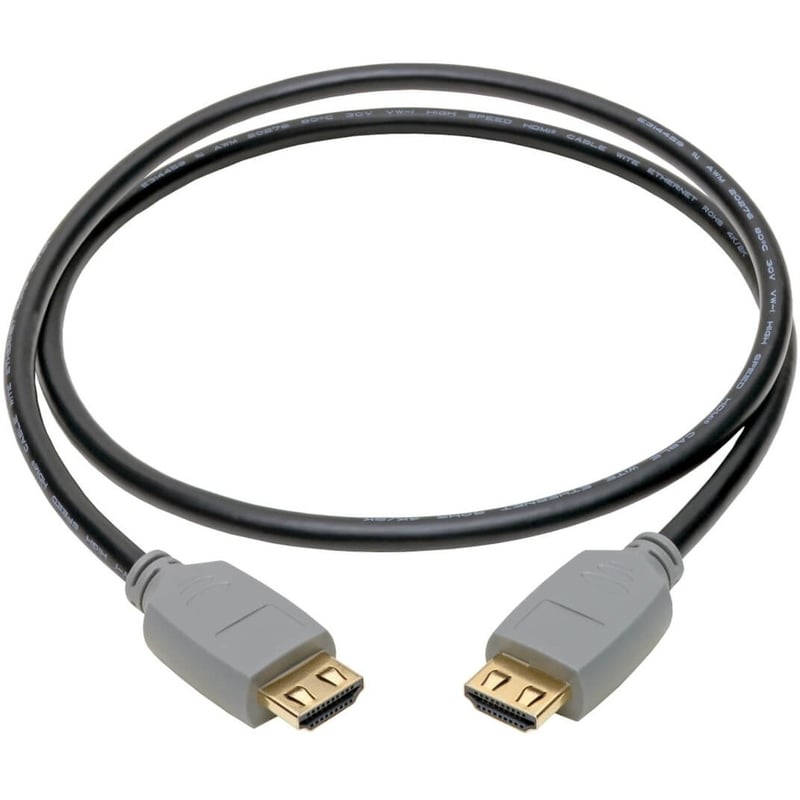 Eaton Tripp Lite Series 4K HDMI Cable (M/M) - 4K 60 Hz, HDR, 4:4:4, Gripping Connectors, Black, 1 m - Thumbnail 2