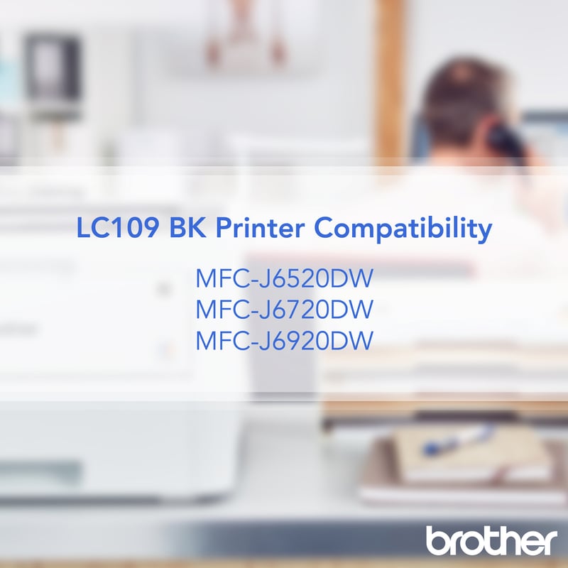 Brother Genuine Innobella LC109BK Super High Yield Black Ink Cartridge - Thumbnail 2