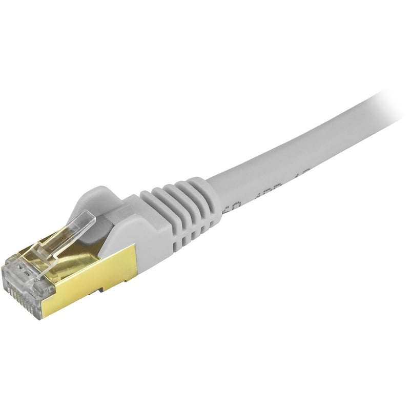 StarTech.com 35ft CAT6a Ethernet Cable - 10 Gigabit Category 6a Shielded Snagless 100W PoE Patch Cord - 10GbE Gray UL Certified Wiring/TIA - Thumbnail 2