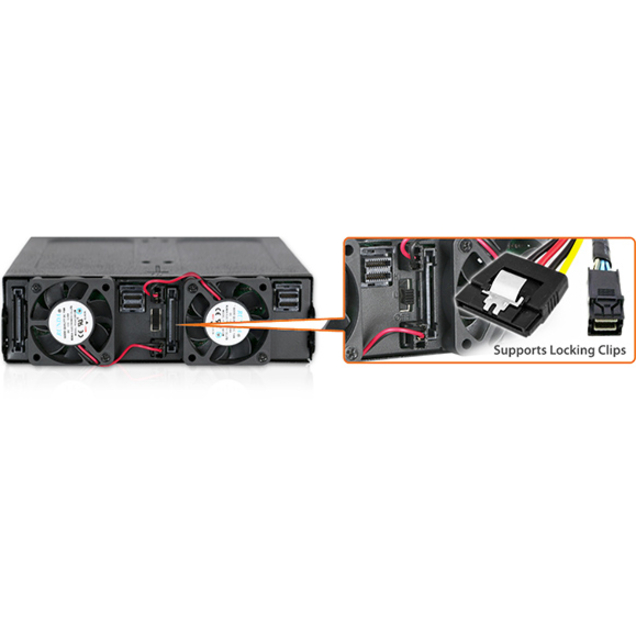 Icy Dock ToughArmor MB998IP-B Drive Enclosure for 5.25" - Mini-SAS HD Host Interface Internal - Black - Thumbnail 5