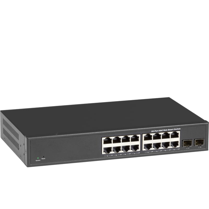 Black Box Gigabit Ethernet Switch - Web Smart Eco Fanless, 18-Port - Thumbnail 1