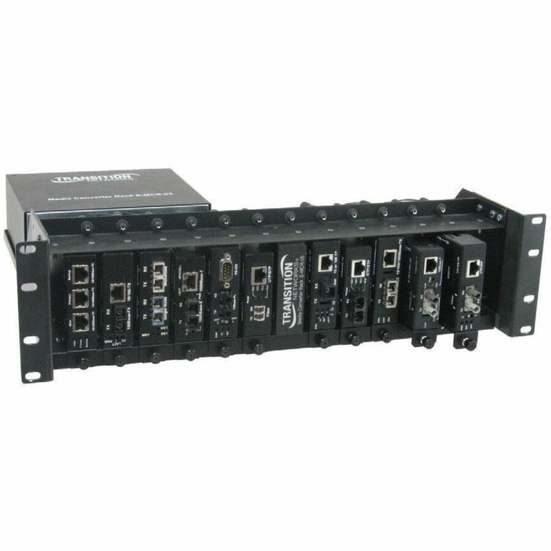 Transition Networks E-MCR-05 12-slot Media Converter Rack - Thumbnail 1