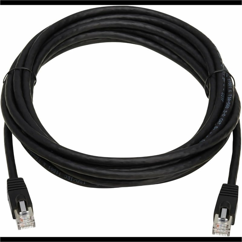 Eaton Tripp Lite Series Cat8 40G Snagless SSTP Ethernet Cable (RJ45 M/M), PoE, Black, 15 ft. (4.6 m) - Thumbnail 1