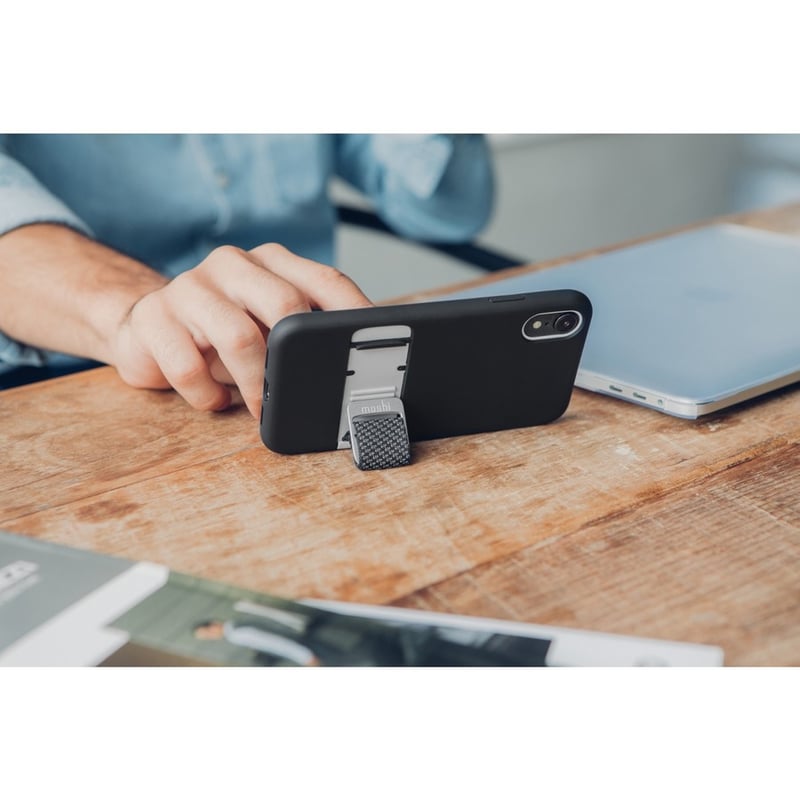 Moshi Capto Slim Case with MultiStrap Mulberry Black for iPhone XR - Thumbnail 4