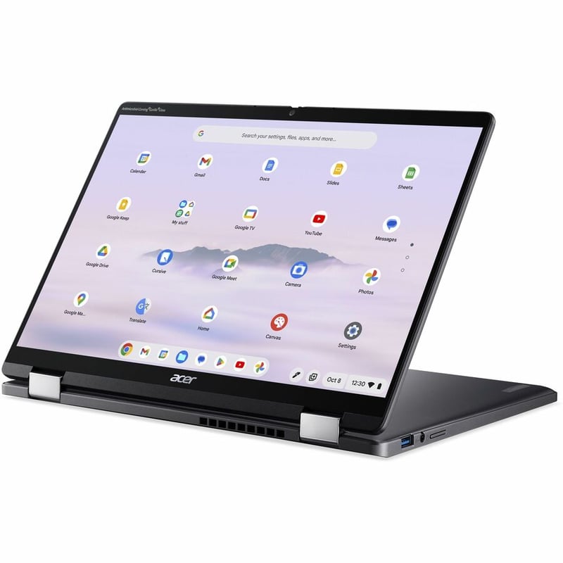 Acer Chromebook Plus Spin 714 CPE794-1N CPE794-1N-56FV 14" Touchscreen Convertible 2 in 1 Chromebook - WUXGA - 60 Hz - Intel Core Ultra 5 125U - 16 GB - 256 GB SSD - English (US) Keyboard - Iron - Thumbnail 3