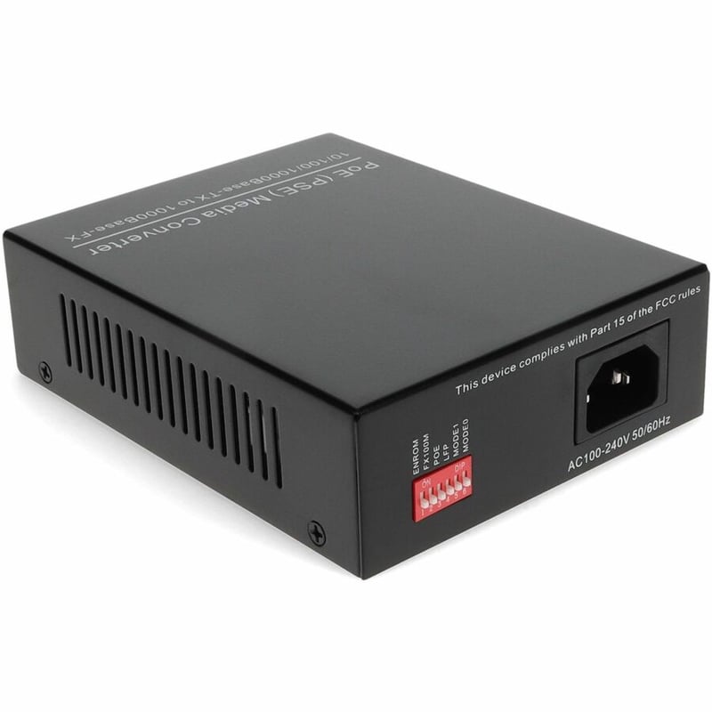 AddOn 10/100/1000Base-TX(RJ45) to 1000Base-SX(ST) MMF 850nm 550m POE Media Converter With EUR Standard Power Supply - Thumbnail 3