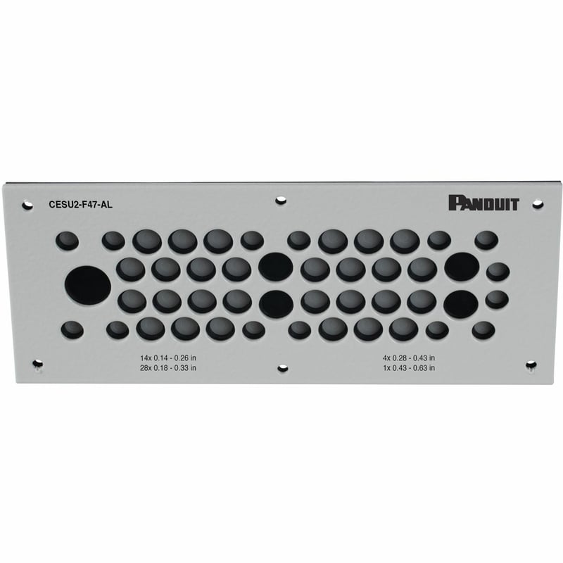 Panduit Rectangular Metal Cable Entry System Plate