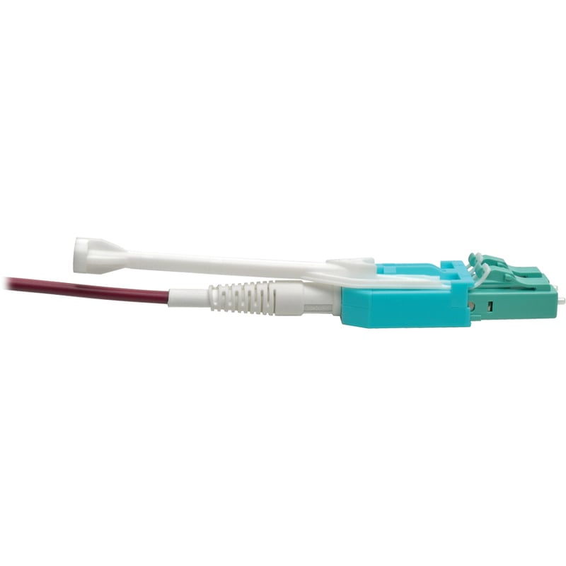 Eaton Tripp Lite Series 40G MTP/MPO to 4xLC Fan-Out OM4 Plenum-Rated Fiber Optic Cable, 40GBASE-SR4, Push/Pull Tabs, Magenta, 3 m - Thumbnail 5
