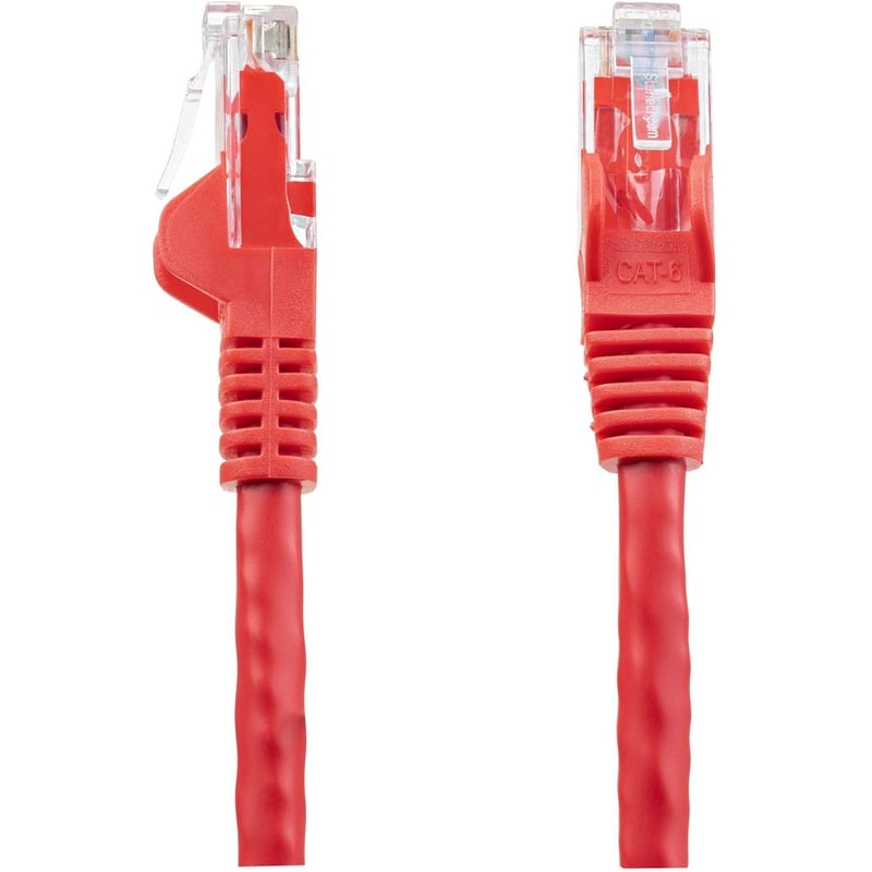 StarTech.com 15ft CAT6 Ethernet Cable - Red Snagless Gigabit - 100W PoE UTP 650MHz Category 6 Patch Cord UL Certified Wiring/TIA - Thumbnail 3