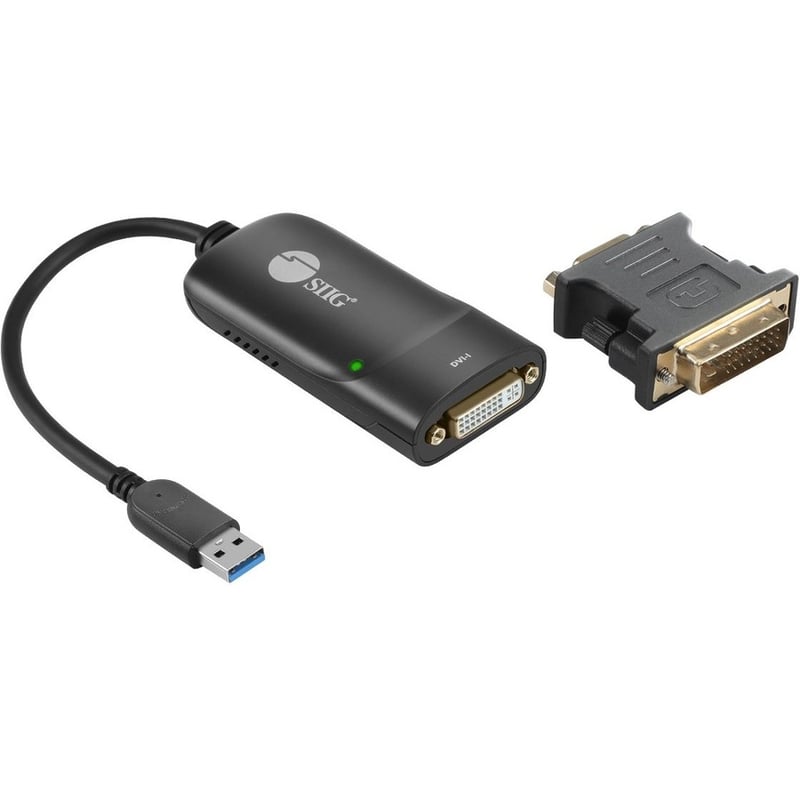 SIIG USB 3.0 to DVI/VGA Pro adapter - 1080p - USB 3.0 5 Gbps - included DVI to VGA adapter - Thumbnail 2