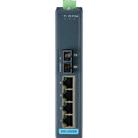 Advantech 4-port Ethernet Switch w/ 1-port 100FX Single-mode - Thumbnail 3