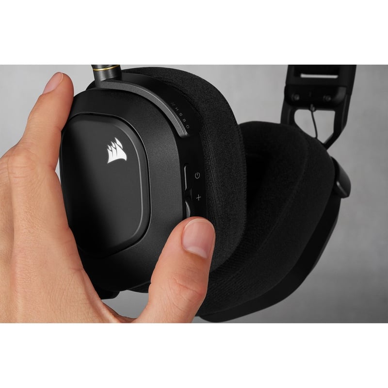 Corsair HS80 RGB WIRELESS Premium Gaming Headset with Spatial Audio - Carbon