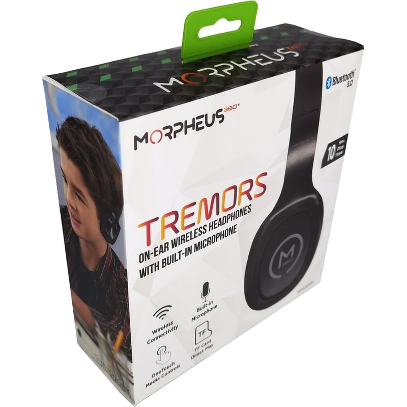 MORPHEUS 360 TREMORS WIRELESS ON-EAR HEADPHONES - BLUETOOTH 5.0 HEADSET WITH MIC - Thumbnail 3