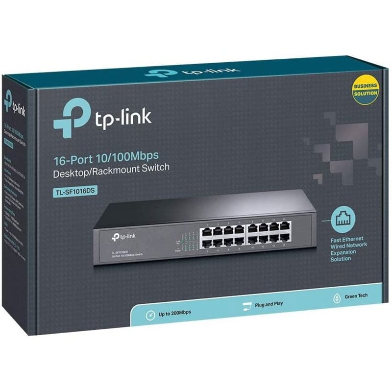 TP-LINK TL-SF1016DS - 16-Port 10/100Mbps Fast Ethernet Switch - Thumbnail 4