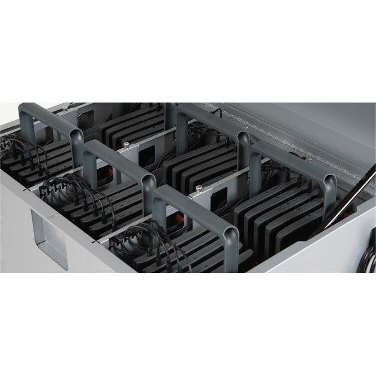 Bretford CUBE Toploader Cart with Caddies 30 Bay Charging Cart - Thumbnail 4