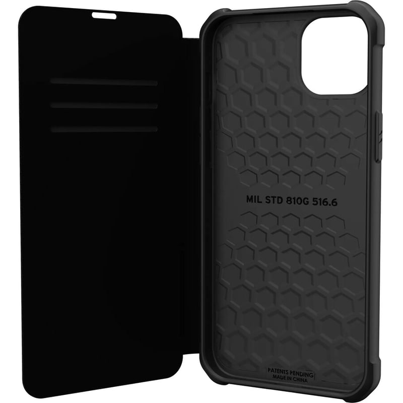 Urban Armor Gear Metropolis Carrying Case (Folio) Apple iPhone 14 Pro Max Smartphone, Card - Kevlar Black - Thumbnail 4