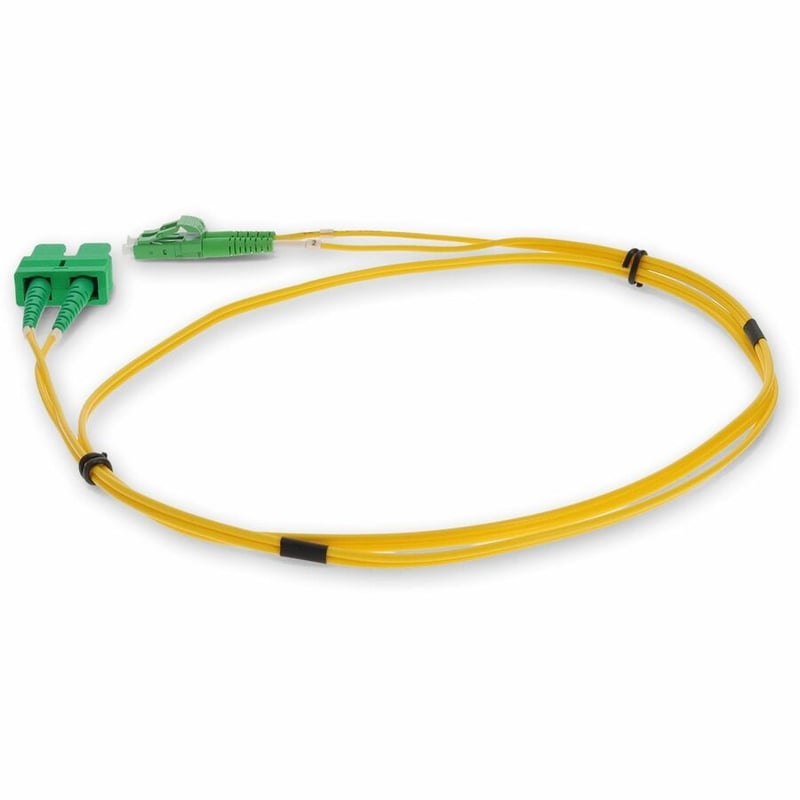AddOn 1m ASC to ALC Yellow OS2 Duplex OFNR (Riser-Rated) SMF Fiber Patch Cable - Thumbnail 3