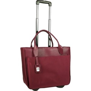 WIB Florence Carrying Case (Rolling Tote) for 17.3" Notebook - Burgundy - Thumbnail 1
