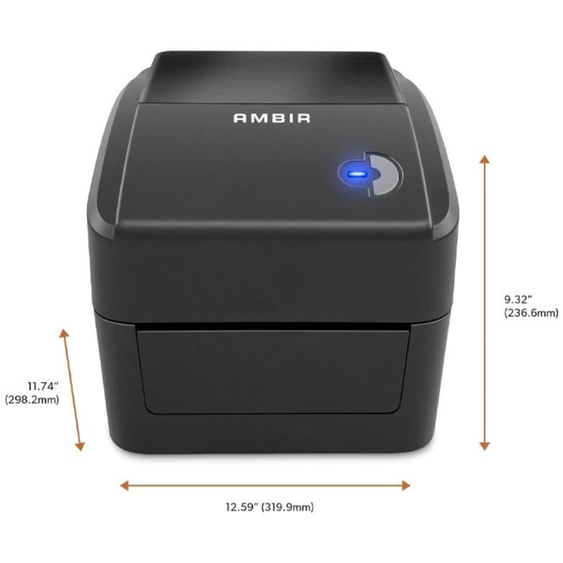 AMBIR LP400-AD Desktop, Transportation & Logistic Direct Thermal Printer - Monochrome - Label Print - USB - Thumbnail 3