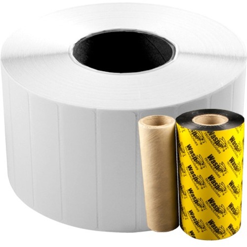 Wasp 2.25" x .75" TT labels, 4 rolls, 3000 per roll, 5" OD