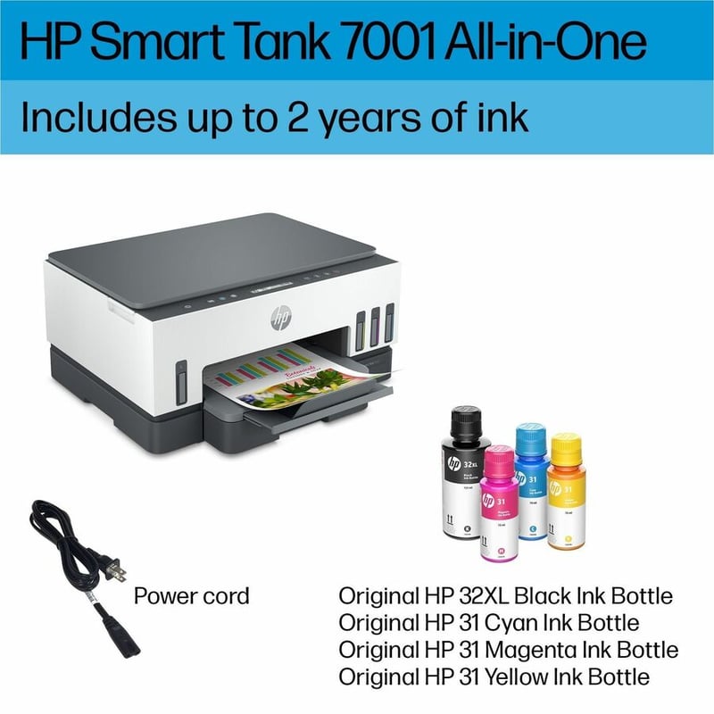HP Smart Tank 7001 28B49A#B1H Wireless Color Inkjet All-In-One Printer - Thumbnail 2