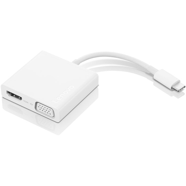 Lenovo USB-C 3-in-1 Travel Hub, 4K HDMI, VGA, USB 3.0, Simple Plug and Play - Thumbnail 1