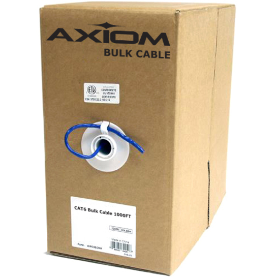 Axiom CAT6 23AWG 4-Pair Solid Conductor 550MHz Bulk Cable Spool 1000FT (Purple) - Thumbnail 2