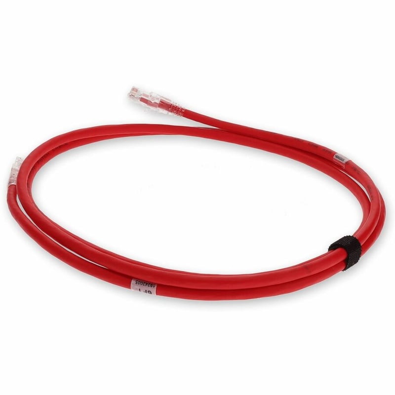 AddOn 6ft Red CAT 6A Shielded PVC Ethernet Cable Snagless Easy Clear Boot RJ-45 M/M - Thumbnail 3