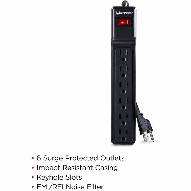 CyberPower CSB604 Essential 6 - Outlet Surge with 900 J - Thumbnail 2