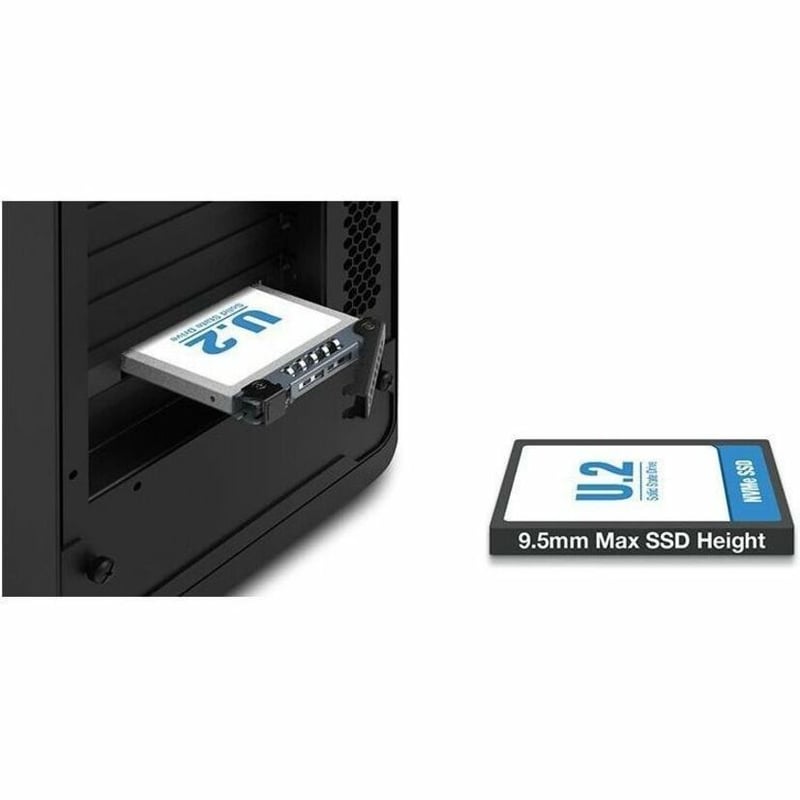 Icy Dock CP115 Drive Enclosure U.2, PCI Express NVMe 4.0 x4 - PCI Express 4.0 x4 Host Interface Internal - Black - Thumbnail 2
