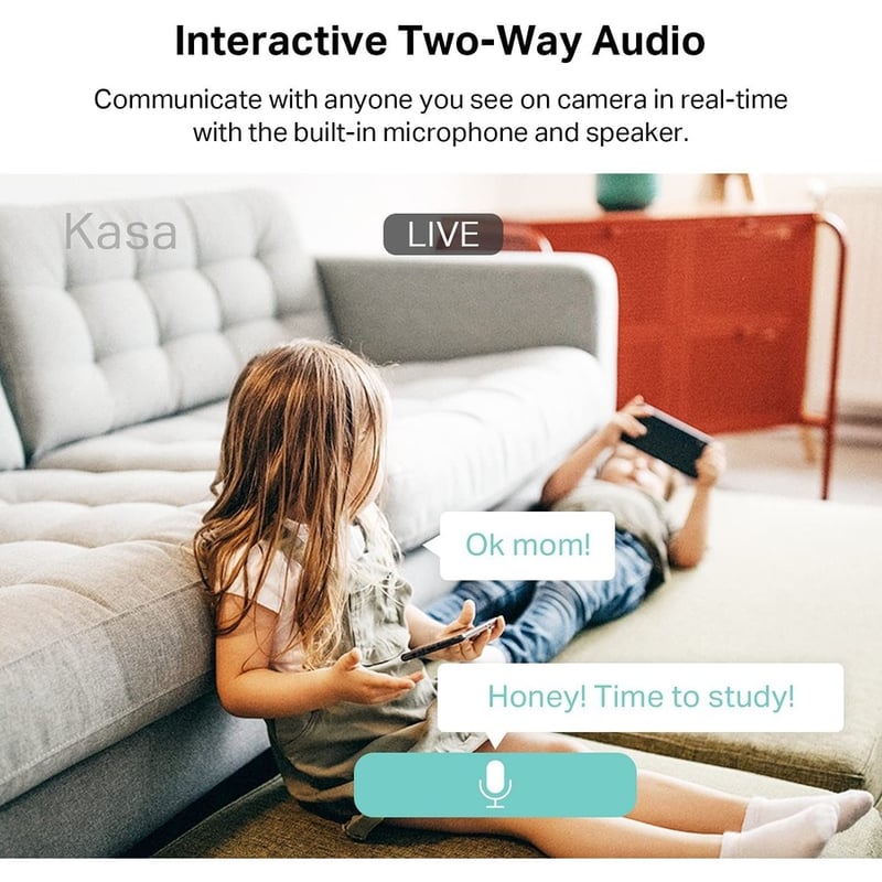 TP-Link Kasa Spot KC410S - 2K Security Camera for Baby Monitor Pan Tilt, 4MP HD Indoor Camera with Motion Detection - Thumbnail 4