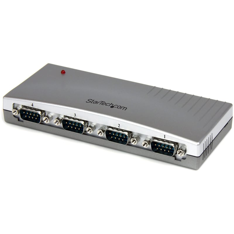 StarTech.com USB to Serial Adapter Hub " 4 Port " Bus Powered " DB9 (9-pin) " USB Serial " FTDI USB to Serial Adapter - Thumbnail 1