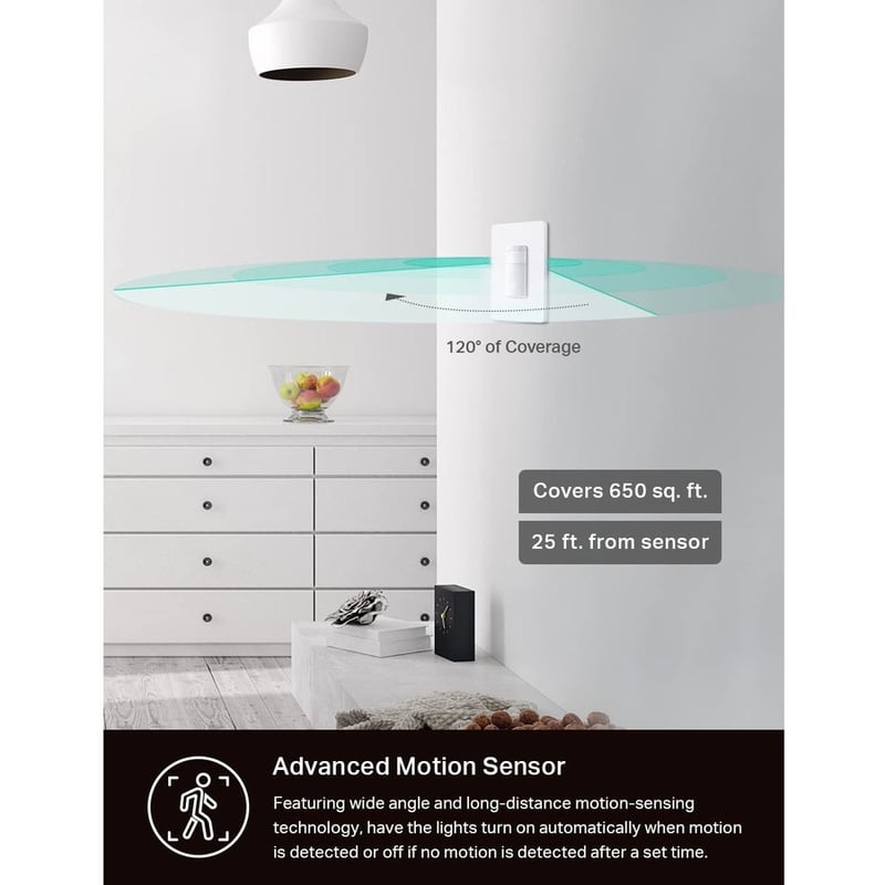 TP-Link Kasa Smart ES20M (1-Pack) - Kasa Smart Motion Sensor Switch - Thumbnail 4