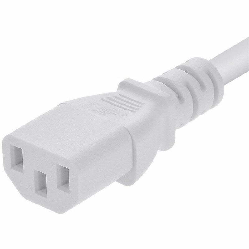 MONOPRICE POWER CORD - NEMA 5-15P TO IEC 60320 C13_ 18AWG_ 10A_ 125V_ 3-PRONG_ W - Thumbnail 4