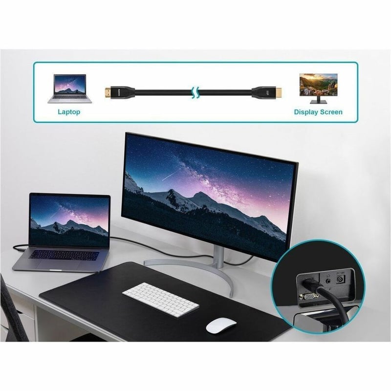 MONOPRICE CERTIFIED PREMIUM HIGH SPEED HDMI CABLE_ 4K@60HZ_ HDR_ 18GBPS_ 24AWG_ - Thumbnail 5