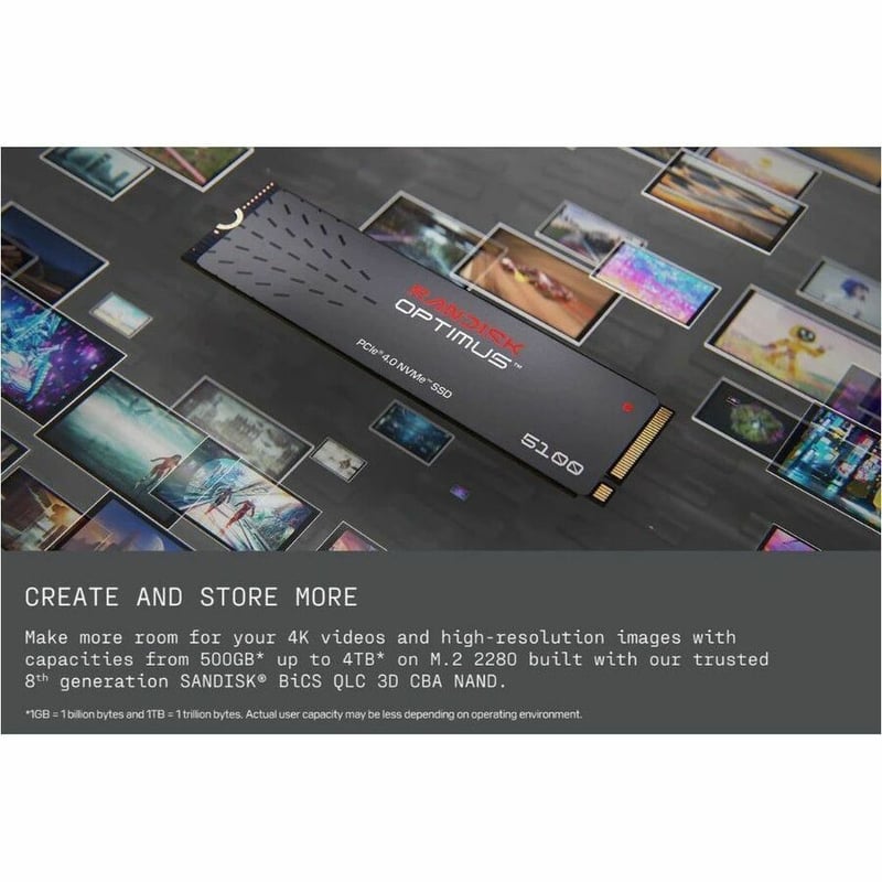 SANDISK OPTIMUS 5100 PCIE 1TB M2 - Thumbnail 4