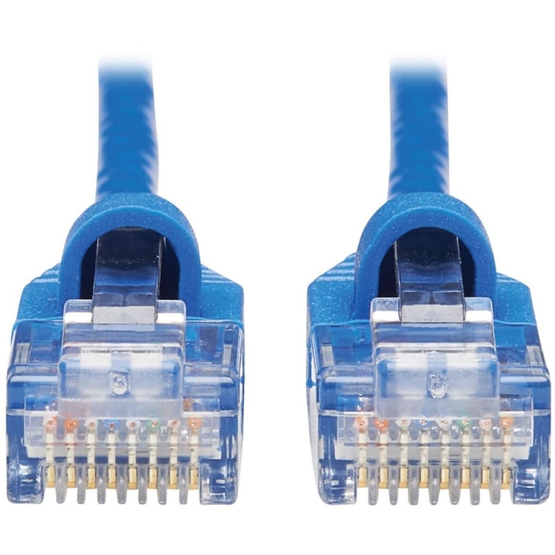 Eaton Tripp Lite Series Cat6a 10G Snagless Molded Slim UTP Ethernet Cable (RJ45 M/M), Blue, 25 ft. (7.62 m) - Thumbnail 3