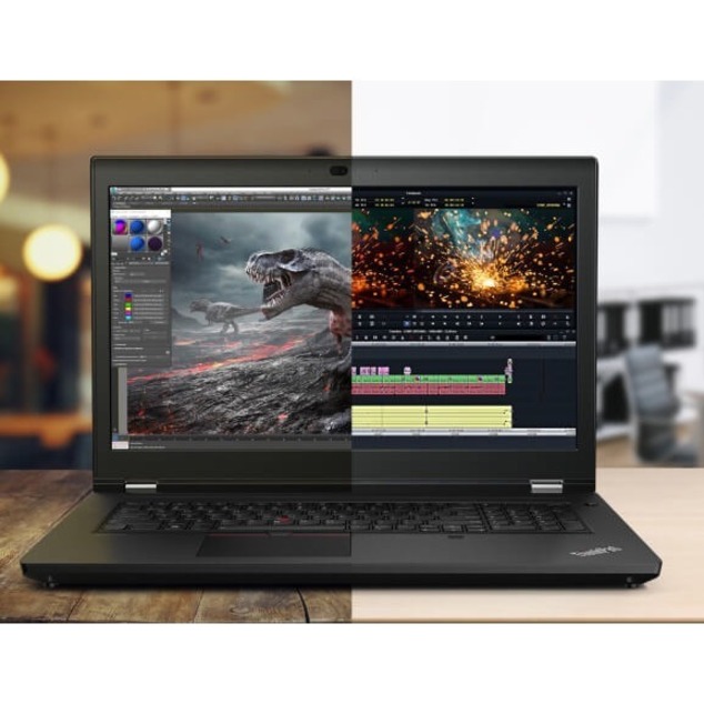 Lenovo ThinkPad P17 Gen 1 20SN003MUS 17.3" Mobile Workstation - 4K UHD - Intel Xeon W-10855M - vPro Technology - 32 GB - 512 GB SSD - English (US) Keyboard - Black - Thumbnail 4