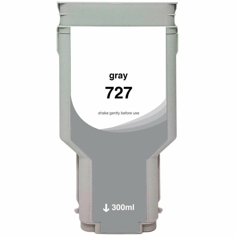 WF Non-OEM New High Yield Gray Wide Format Ink Cartridge for HP 727 (F9J80A) - Thumbnail 1