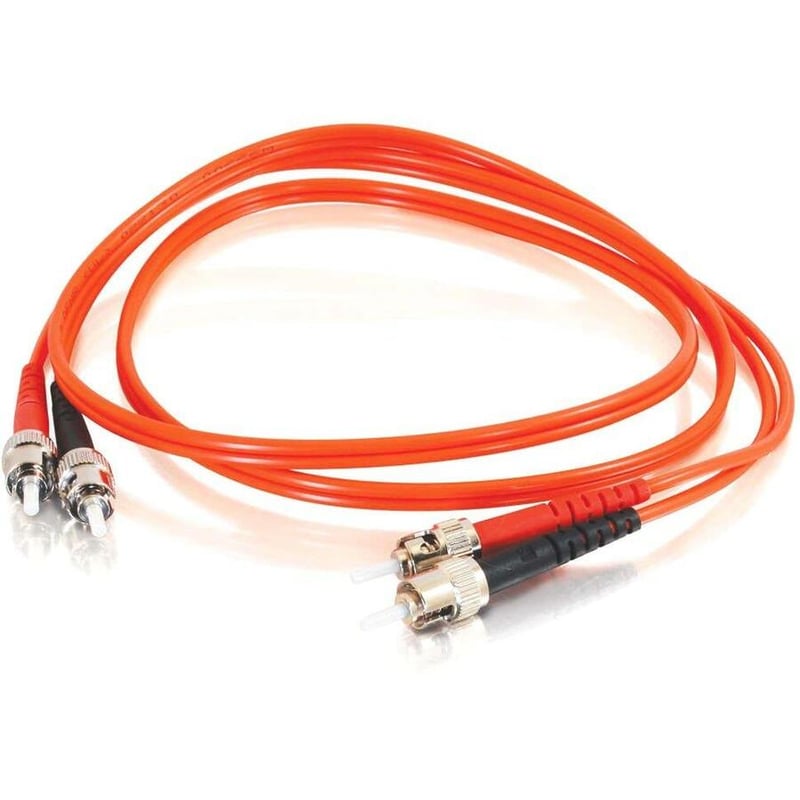 C2G-1m ST-ST 62.5/125 OM1 Duplex Multimode Fiber Optic Cable (TAA Compliant) - Orange - Thumbnail 1