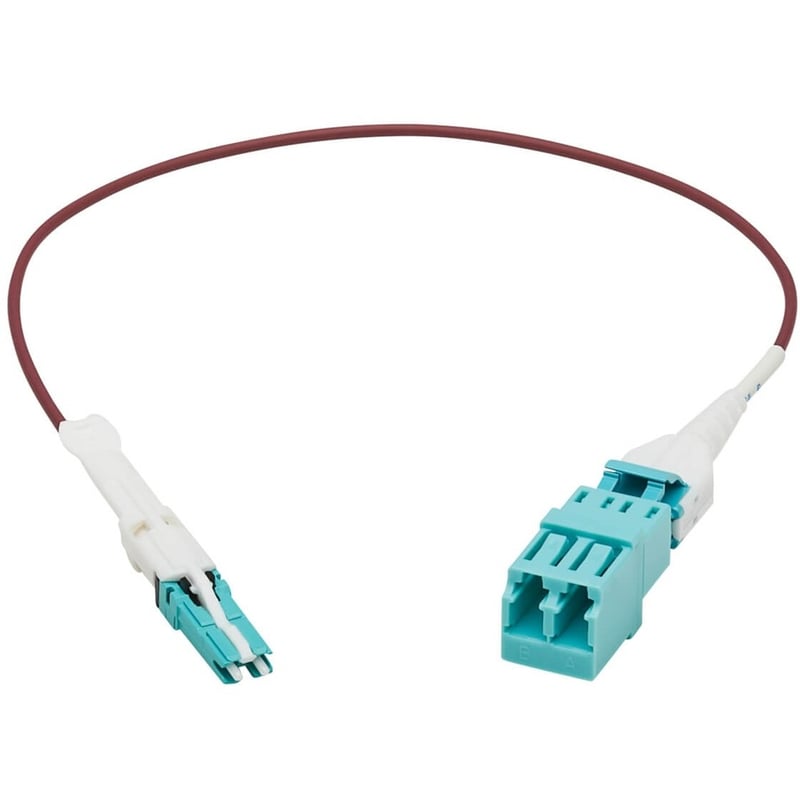 Eaton Tripp Lite Series 400G Duplex Multimode 50/125 OM4 Fiber Optic Cable Adapter (CS-PC/LC-PC), M/F, Round LSZH Jacket, Magenta, 1 ft. - Thumbnail 2