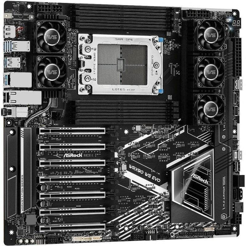 SATA 6GB/S DDR5 AMD RYZEN THREADRIPPER PRO 7 X PCIE 5.0 X16 SLOTS 2 X 10 GIGABIT - Thumbnail 3