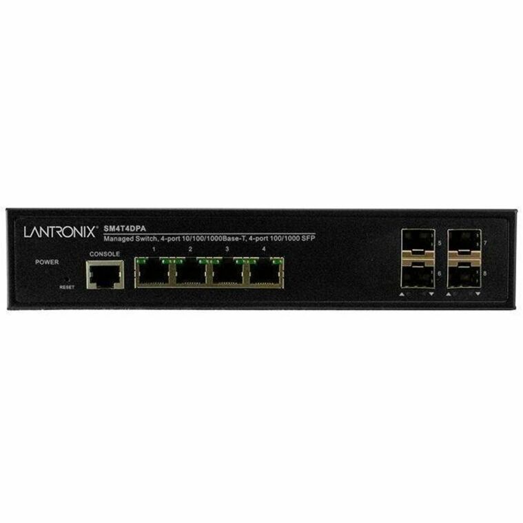 Managed Layer 2 Gigabit Ethernet Switch 4 10/100/1000Base-T Ports + 4 100/1000Base-X SFP Slots - Thumbnail 2
