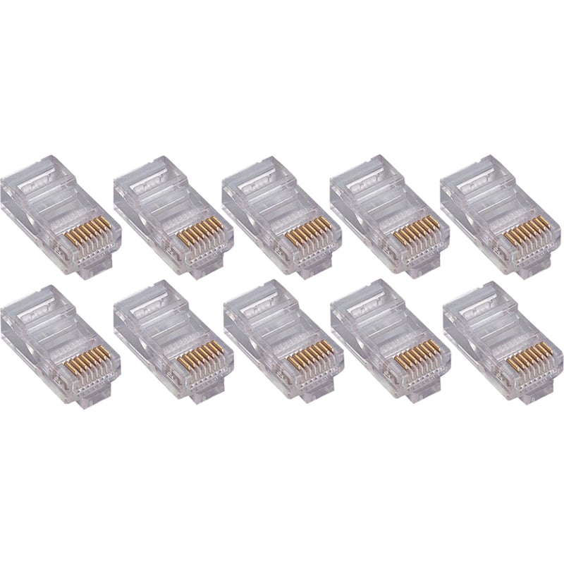 4XEM 50 Pack Cat6 RJ45 Modular Ethernet Plugs for Stranded or Solid CAT6 Cable - Thumbnail 1