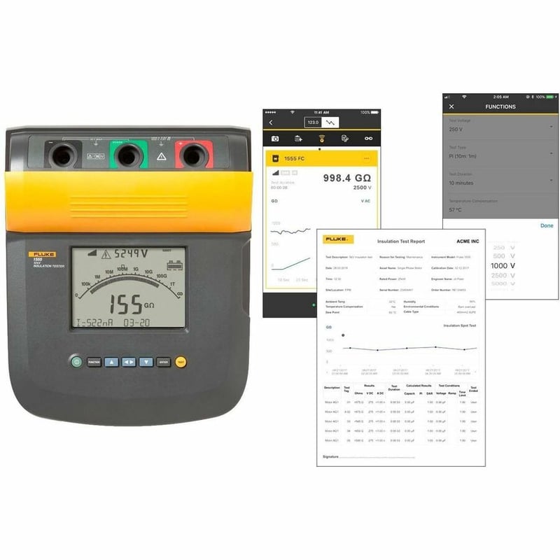 Fluke 1555 FC 10 kV Insulation Tester - Thumbnail 3