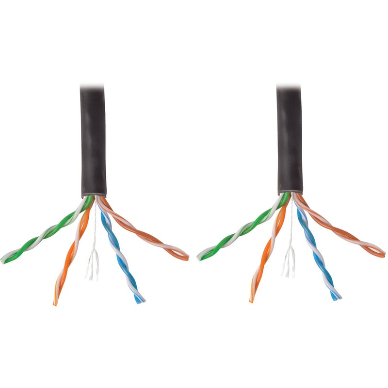 Eaton Tripp Lite Series Cat6 Gigabit Solid Core UTP PVC Bulk Ethernet Cable, Black, 1000 ft. (304.8 m), TAA - Thumbnail 3