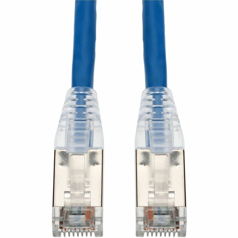 AddOn 2ft Blue CAT 6 Shielded PVC Ethernet Cable Snagless Easy Clear Boot TAA RJ-45 M/M - Thumbnail 1