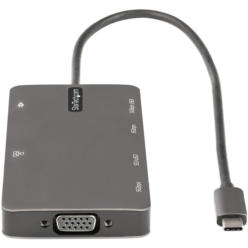 StarTech.com USB C Multiport Adapter, HDMI 4K 30Hz or VGA, 5Gbps USB 3.0 Hub (USB A / USB C Ports), 100W Power Delivery, SD/Micro SD, GbE - Thumbnail 5