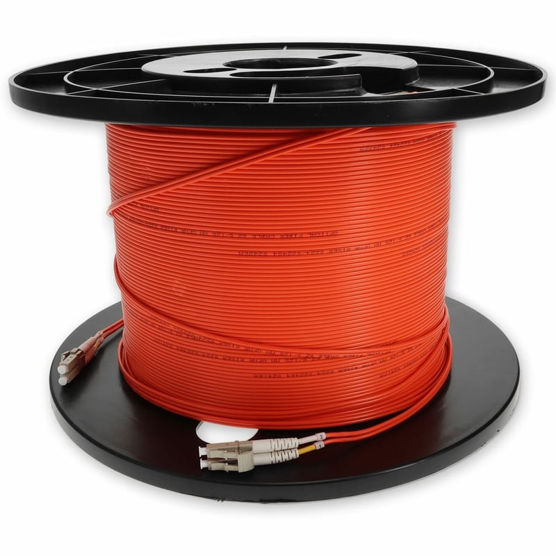 AddOn 175m LC to LC Orange OM1 Duplex OFNR (Riser-Rated) MMF Fiber Patch Cable - Thumbnail 1
