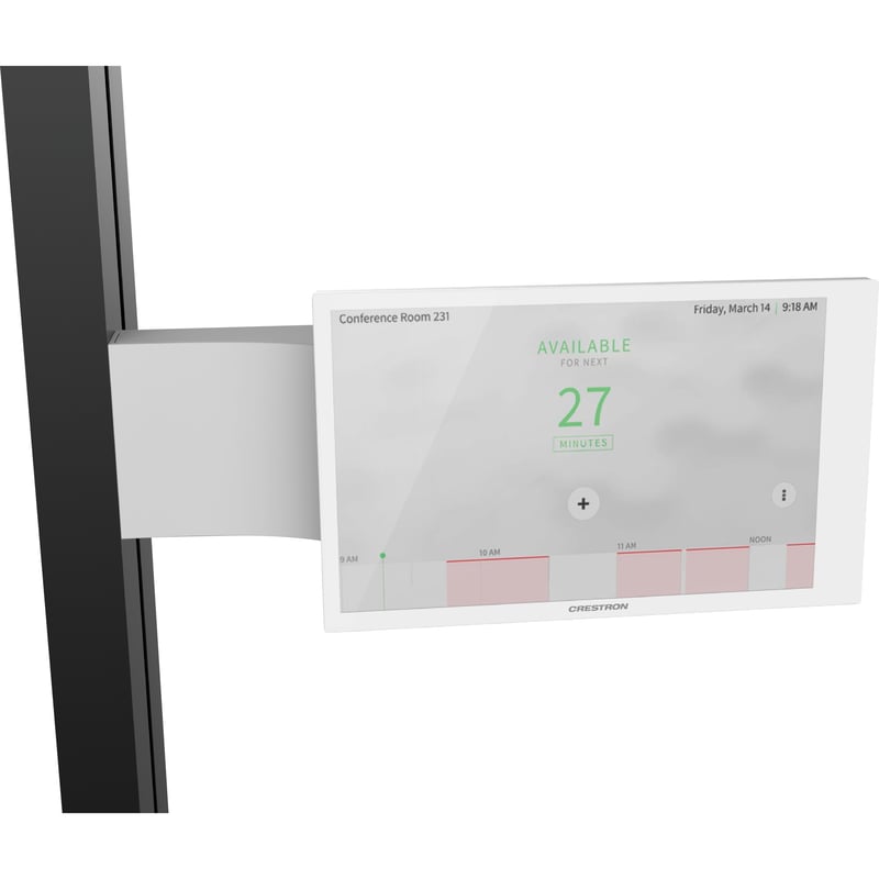 Crestron TSW-770/1070-MUMK-W Mullion Mount for Touchscreen Monitor, Light Bar - White - Thumbnail 1